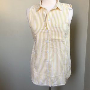 Sleeveless striped blouse